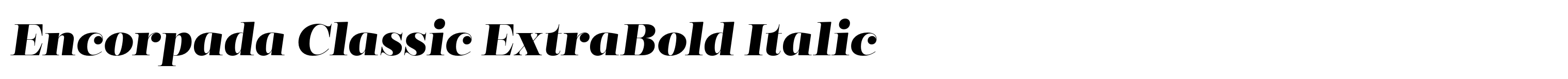 Encorpada Classic ExtraBold Italic
